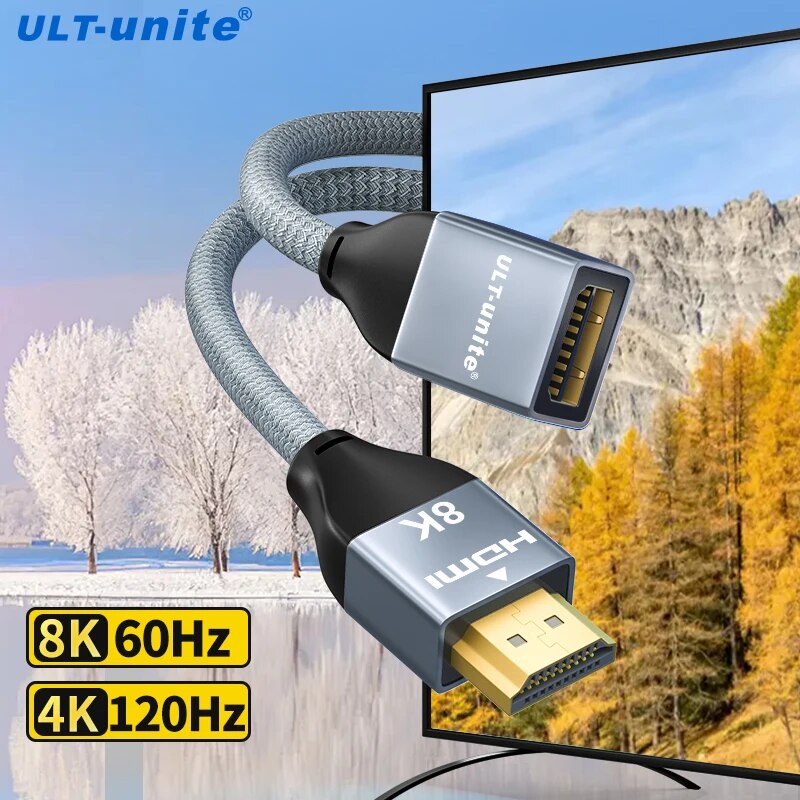 HDMI 2.1  ̺ 8K HDMI  ڵ - 4K120Hz  Ŀ 2m 3m HDTV   PS5 